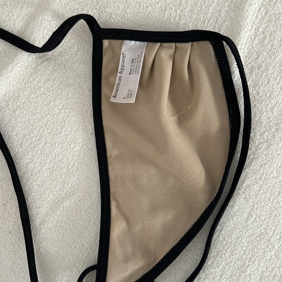 American Apparel Black Swim Baiting Suit Top - Picture 5 of 7